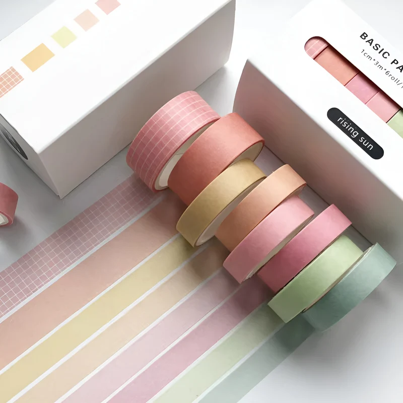8er Set Washi Tape „Rising Sun“